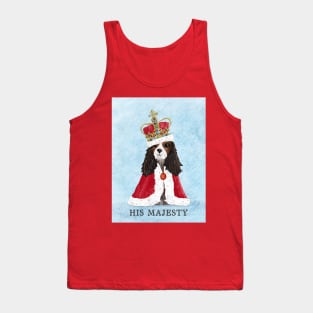 His Majesty King Charles Coronation Souvenir on Blue Tank Top